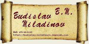 Budislav Miladinov vizit kartica